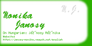 monika janosy business card